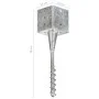 Erdspieße 6 Stück verzinkter Stahl silberfarben 14x14x58 cm von vidaXL, Spikes zur Verankerung im Boden - Ref: Foro24-145446,...