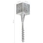 Erdspieße 6 Stück verzinkter Stahl silberfarben 14x14x58 cm von vidaXL, Spikes zur Verankerung im Boden - Ref: Foro24-145446,...