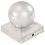 Tapas para postes 6 uds metal galvanizado globo final 91x91 mm de vidaXL, Accesorios para rejas y vallas - Ref: Foro24-145499...