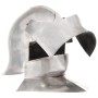 Réplica de casco de caballero medieval antiguo LARP acero plata