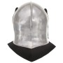 Réplica de casco de caballero medieval antiguo LARP acero plata