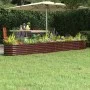 Jardinera arriate acero recubrimiento polvo marrón 332x40x36 cm by vidaXL, Pots and planters - Ref: Foro24-318885, Price: 63,...