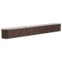Jardinera arriate acero recubrimiento polvo marrón 332x40x36 cm by vidaXL, Pots and planters - Ref: Foro24-318885, Price: 63,...