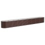 Jardinera arriate acero recubrimiento polvo marrón 332x40x36 cm by vidaXL, Pots and planters - Ref: Foro24-318885, Price: 64,...