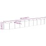 Jardinera arriate acero recubrimiento polvo marrón 332x40x36 cm by vidaXL, Pots and planters - Ref: Foro24-318885, Price: 64,...