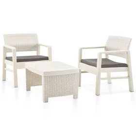 Gartenmöbel-Set 3-teilig aus weißem Kunststoff von vidaXL, Gartensets - Ref: Foro24-48823, Preis: 164,51 €, Rabatt: %