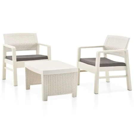 Gartenmöbel-Set 3-teilig aus weißem Kunststoff von vidaXL, Gartensets - Ref: Foro24-48823, Preis: 164,51 €, Rabatt: %