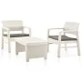 Gartenmöbel-Set 3-teilig aus weißem Kunststoff von vidaXL, Gartensets - Ref: Foro24-48823, Preis: 164,51 €, Rabatt: %