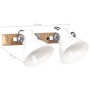 Industrielle weiße Wandlampe 45x25 cm E27 von vidaXL, Lampen - Ref: Foro24-320518, Preis: 44,36 €, Rabatt: %