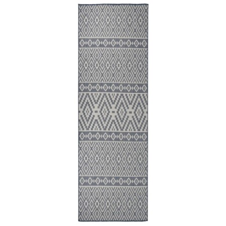 Außenteppich mit flachem Gewebe, blauen Streifen, 80x250 cm. von vidaXL, Teppiche - Ref: Foro24-340835, Preis: 42,14 €, Rabat...