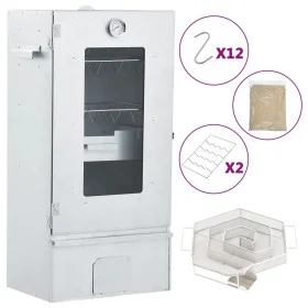 BBQ-Raucherofen mit kaltgeräuchertem Generator aus verzinktem Stahl von vidaXL, Grillen - Ref: Foro24-3200755, Preis: 191,85 ...