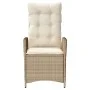 Sillones reclinables de jardín con cojines beige 2 uds ratán PE de vidaXL, Sillas de jardín - Ref: Foro24-365268, Precio: 256...