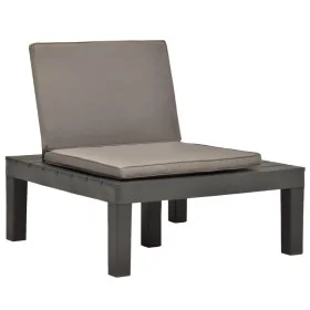 Gartenliege mit anthrazitgrauem Kunststoffkissen von vidaXL, Gartenstühle - Ref: Foro24-48826, Preis: 64,95 €, Rabatt: %