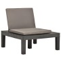 Gartenliege mit anthrazitgrauem Kunststoffkissen von vidaXL, Gartenstühle - Ref: Foro24-48826, Preis: 65,46 €, Rabatt: %