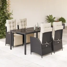 Set de muebles jardín 5 pzas con cojines ratán sintético negro by vidaXL, Garden sets - Ref: Foro24-3213316, Price: 679,46 €,...