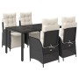 Set de muebles jardín 5 pzas con cojines ratán sintético negro by vidaXL, Garden sets - Ref: Foro24-3213316, Price: 614,64 €,...