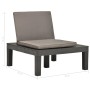 Gartenliege mit anthrazitgrauem Kunststoffkissen von vidaXL, Gartenstühle - Ref: Foro24-48826, Preis: 65,46 €, Rabatt: %