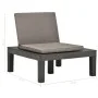 Tumbona de jardin con cojín plástico gris antracita de vidaXL, Sillas de jardín - Ref: Foro24-48826, Precio: 64,95 €, Descuen...