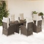 Set comedor de jardín 7 pzas con cojines ratán sintético marrón by vidaXL, Garden sets - Ref: Foro24-3213354, Price: 894,01 €...