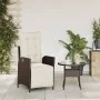 Sillón reclinable de jardín con reposapiés ratán PE marrón by vidaXL, Garden chairs - Ref: Foro24-365282, Price: 142,20 €, Di...