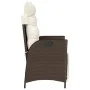 Gartenliege mit braunem PE-Rattan-Fußhocker von vidaXL, Gartenstühle - Ref: Foro24-365282, Preis: 142,20 €, Rabatt: %
