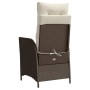 Sillón reclinable de jardín con reposapiés ratán PE marrón by vidaXL, Garden chairs - Ref: Foro24-365282, Price: 119,97 €, Di...