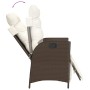 Sillón reclinable de jardín con reposapiés ratán PE marrón by vidaXL, Garden chairs - Ref: Foro24-365282, Price: 119,97 €, Di...