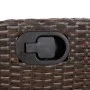 Gartenliege mit braunem PE-Rattan-Fußhocker von vidaXL, Gartenstühle - Ref: Foro24-365282, Preis: 142,20 €, Rabatt: %