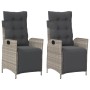 Gartenliege und Fußhocker 2 Stück Rattan PE hellgrau von vidaXL, Gartenstühle - Ref: Foro24-365294, Preis: 243,69 €, Rabatt: %