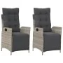 Sillón reclinable jardín y reposapiés 2 uds ratán PE gris claro by vidaXL, Garden chairs - Ref: Foro24-365294, Price: 279,81 ...