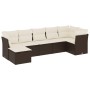 Juego de sofás de jardín 7 piezas con cojines ratán PE marrón by vidaXL, Garden sets - Ref: Foro24-3249812, Price: 444,70 €, ...