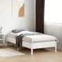 Massives Bettgestell aus weißem Kiefernholz, 90 x 190 cm von vidaXL, Betten und Lattenroste - Ref: Foro24-842727, Preis: 79,0...