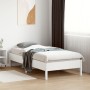 Massives Bettgestell aus weißem Kiefernholz, 90 x 190 cm von vidaXL, Betten und Lattenroste - Ref: Foro24-842727, Preis: 88,7...