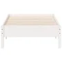 Massives Bettgestell aus weißem Kiefernholz, 90 x 190 cm von vidaXL, Betten und Lattenroste - Ref: Foro24-842727, Preis: 79,0...