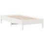 Massives Bettgestell aus weißem Kiefernholz, 90 x 190 cm von vidaXL, Betten und Lattenroste - Ref: Foro24-842727, Preis: 88,7...