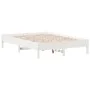 Solid white pine wood bed frame 150x200 cm by vidaXL, Beds and slatted bases - Ref: Foro24-842695, Price: 121,38 €, Discount: %