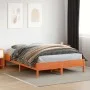 Estructura de cama madera maciza pino marrón cera 150x200 cm de vidaXL, Camas y somieres - Ref: Foro24-842697, Precio: 111,70...