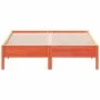 Estructura de cama madera maciza pino marrón cera 150x200 cm de vidaXL, Camas y somieres - Ref: Foro24-842697, Precio: 111,70...