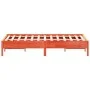 Estructura de cama madera maciza pino marrón cera 150x200 cm de vidaXL, Camas y somieres - Ref: Foro24-842697, Precio: 111,70...