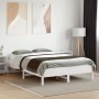 Estructura de cama madera maciza de pino blanco 135x190 cm de vidaXL, Camas y somieres - Ref: Foro24-842719, Precio: 116,99 €...