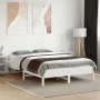 Massives Bettgestell aus weißem Kiefernholz, 135 x 190 cm von vidaXL, Betten und Lattenroste - Ref: Foro24-842719, Preis: 104...