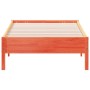 Estructura de cama madera maciza de pino marrón cera 75x190 cm de vidaXL, Camas y somieres - Ref: Foro24-842733, Precio: 84,5...