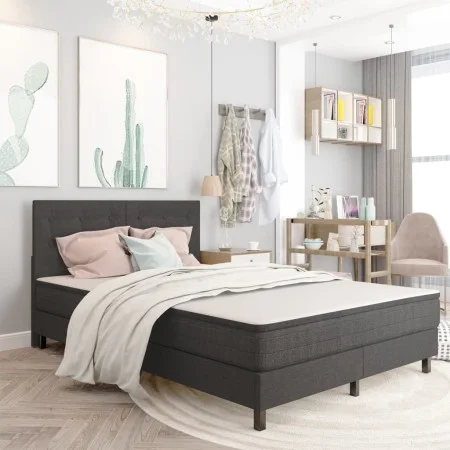 Getuftetes Kopfteil aus dunkelgrauem Stoff, 140 x 200 cm von vidaXL, Kopf- und Fußteile - Ref: Foro24-287472, Preis: 90,46 €,...