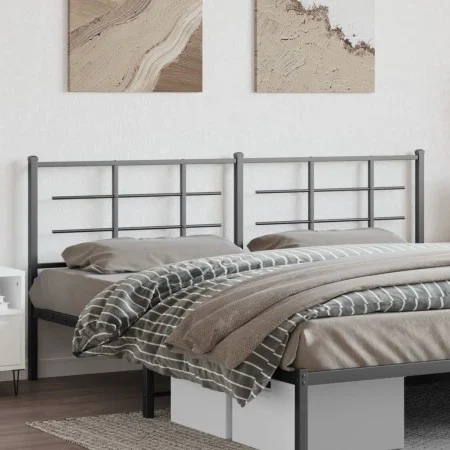 Black metal headboard 200 cm by vidaXL, Headboards and footboards - Ref: Foro24-355599, Price: 38,80 €, Discount: %