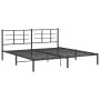 Bettgestell mit schwarzem Metallkopfteil 193x203 cm von vidaXL, Betten und Lattenroste - Ref: Foro24-355567, Preis: 109,46 €,...