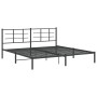 Estructura de cama con cabecero metal negro 193x203 cm de vidaXL, Camas y somieres - Ref: Foro24-355567, Precio: 111,14 €, De...