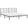 Estructura de cama con cabecero metal negro 193x203 cm de vidaXL, Camas y somieres - Ref: Foro24-355567, Precio: 111,14 €, De...