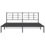 Bettgestell mit schwarzem Metallkopfteil 193x203 cm von vidaXL, Betten und Lattenroste - Ref: Foro24-355567, Preis: 109,46 €,...