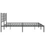 Estructura de cama con cabecero metal negro 193x203 cm de vidaXL, Camas y somieres - Ref: Foro24-355567, Precio: 111,14 €, De...