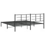 Estructura de cama con cabecero metal negro 193x203 cm de vidaXL, Camas y somieres - Ref: Foro24-355567, Precio: 111,14 €, De...